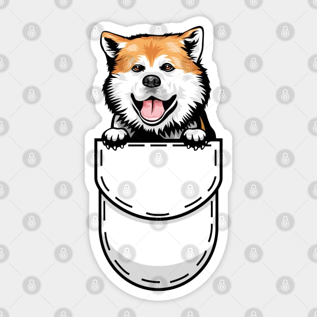 Funny Akita Pocket Dog Sticker by Pet My Dog